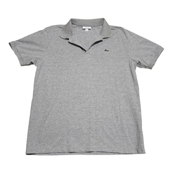 Lacoste Regular Fit Cotton Blend‎ Gray Logo Polo Shirt Adult XL - Picture 1 of 5